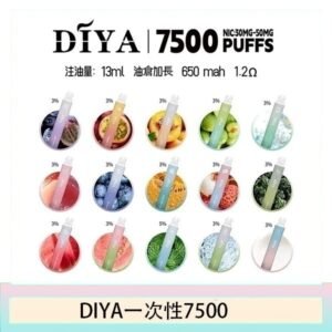 DIYA叮啞拋棄式7500 Puffs一次性電子煙3%